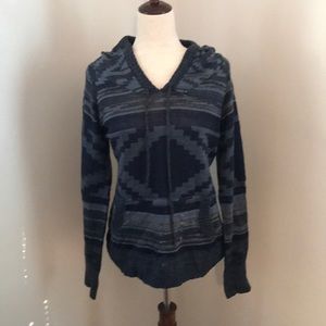 Tribal print hooded sweater